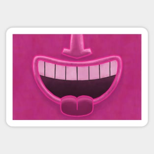 Pink Tiki Smile Mask! Sticker